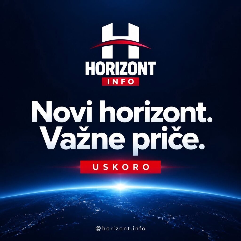 Promotivni vizual Horizont Info s porukom Novi horizont. Važne priče.